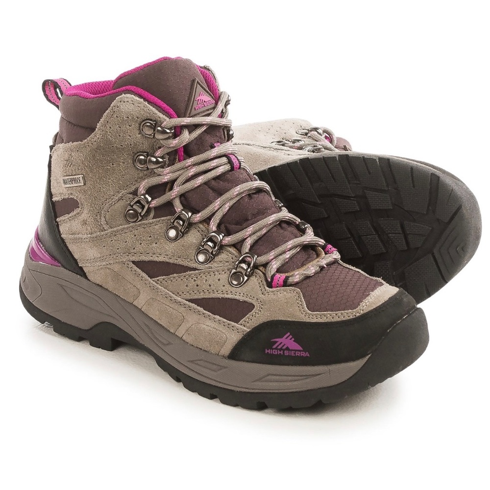High Sierra Trekker Hiking Boots Waterproof Size 7.5 Like New!!